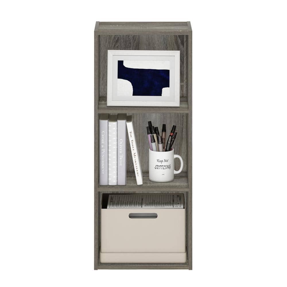Furinno Luder 3-Tier Open Shelf Bookcase, French Oak