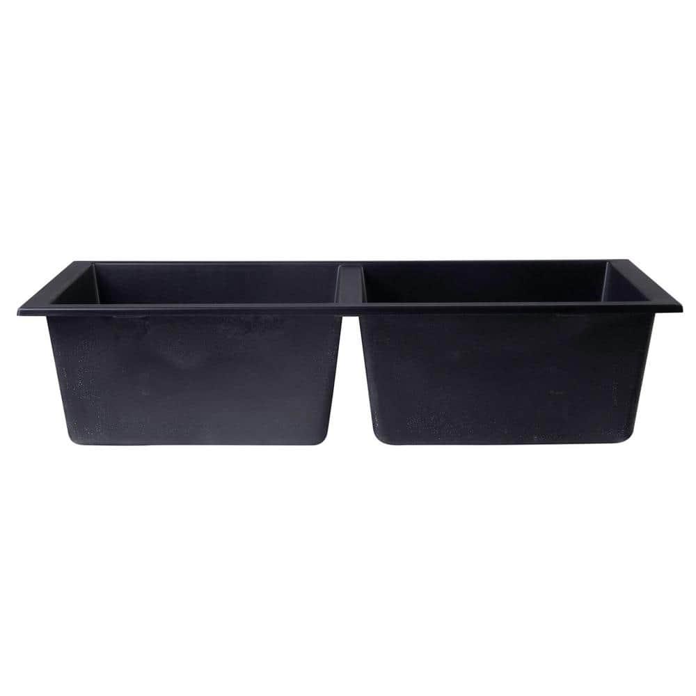 34'' L Double Bowl Granite Kitchen Sink