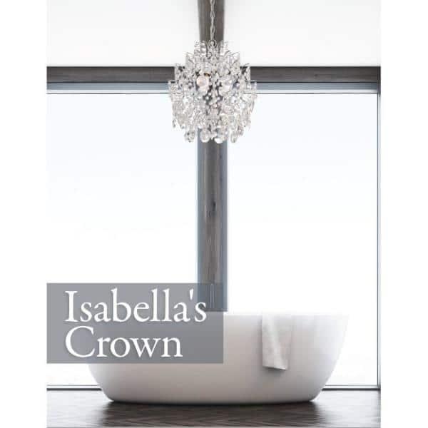 Elegant Chrome Mini Chandelier with Crystal Accents, 3-Light