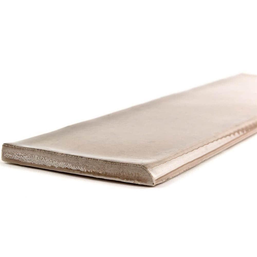 Taupe Ceramic Bullnose Trim for Wall and Kitchen Accent