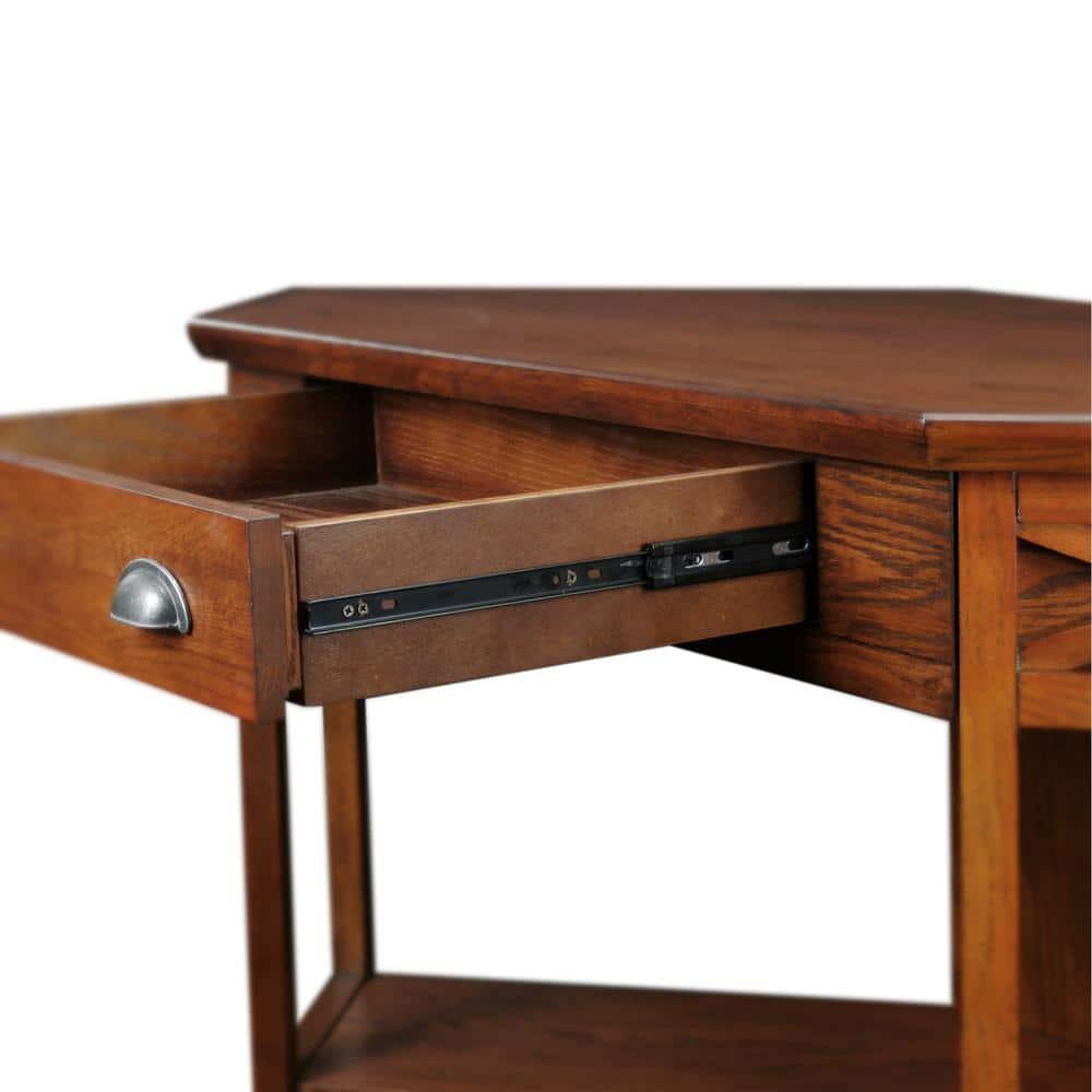 Leick Furniture Corner Computer Desk in Oak
