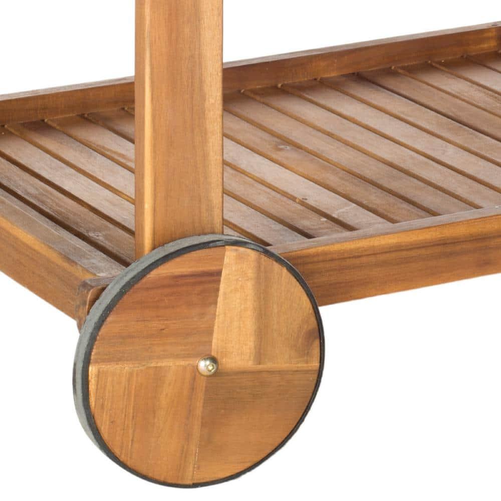 Orland Outdoor Tea Trolley PAT7010 - Natural - Safavieh