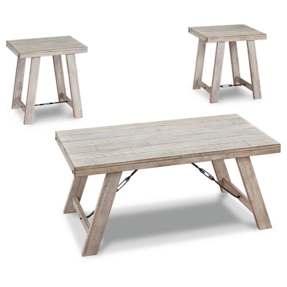 3pc Carynhurst Coffee and End Table Set White - Signature Design by Ashley