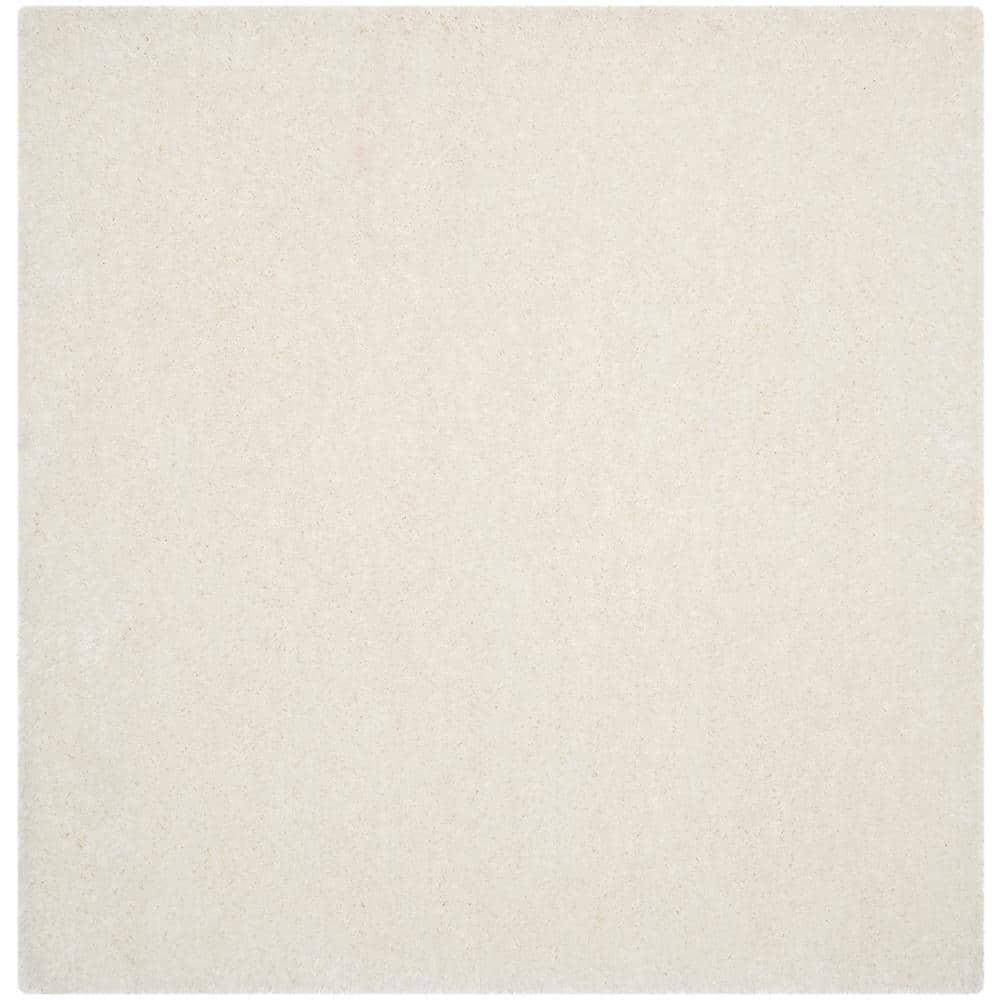 Luxe Shag SGX160 Hand Tufted Indoor Area Rug - Ivory - 6'x6' - Safavieh