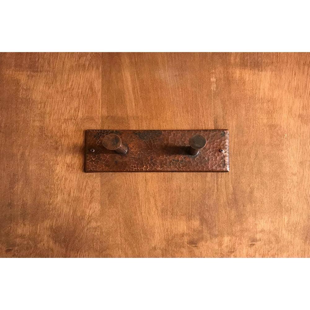 Hammered Copper Double Robe/Towel Hook