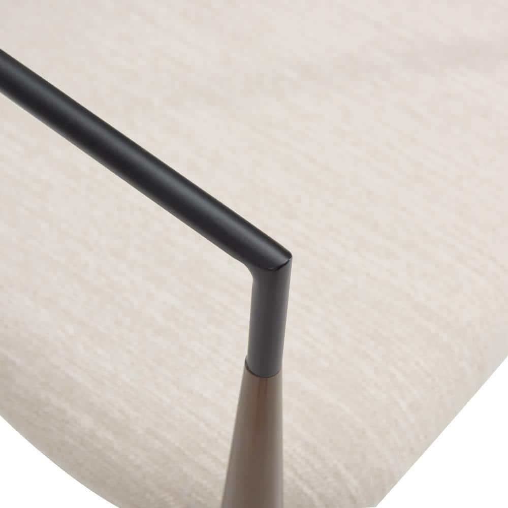 Christopher Knight Home Judith Upholstered Iron Dining Chair (Set of 2), Beige and Black and Gold