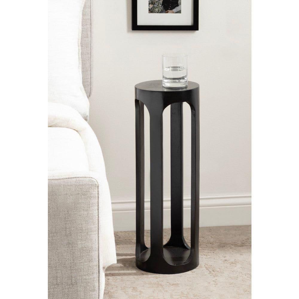 Kate and Laurel Dahl Wood Drink Table, 8x8x23, Black