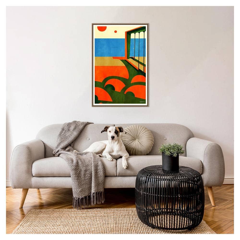 23"x33" Amalfi Coast View by Bo Anderson Framed Canvas Wall Art Print Bronze - Amanti Art