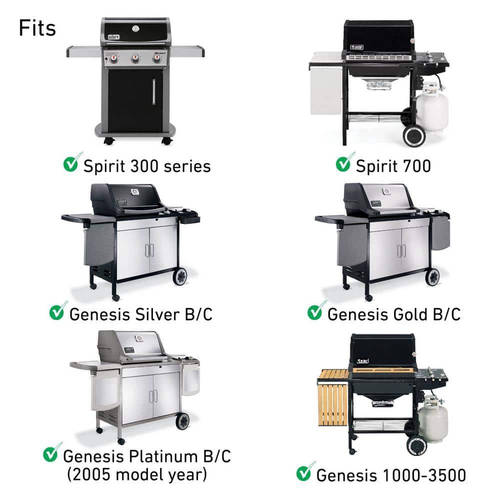 17.5" 7639 Grill Grate for Weber GS4 Spirit II/I 300 Series Spirit E/S 310 320 330, 7638 Grill Grid for Weber 900 Spirit 700 Genesis Silver & Platinum & Gold B/C Genesis 1000-3500, Stainless Steel