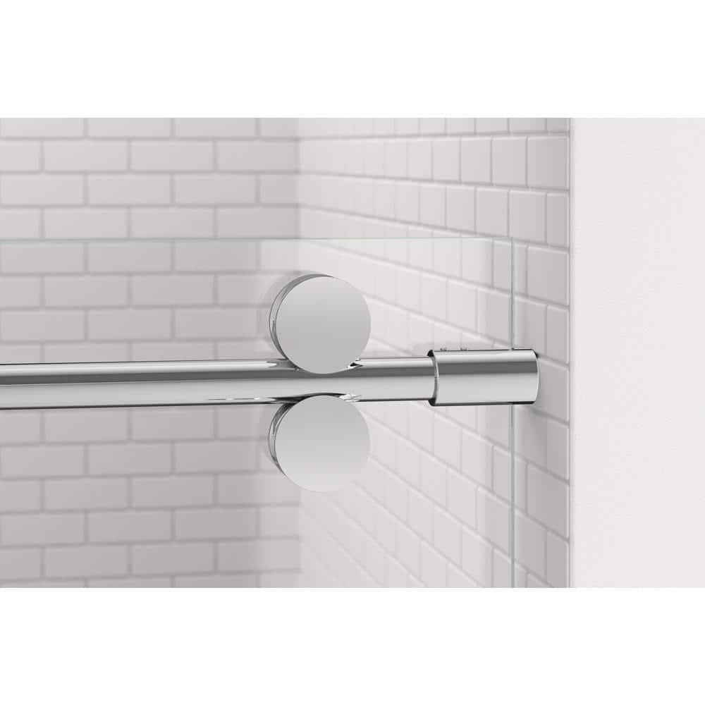 Vinesse 57" W x 76" H Single Sliding Frameless Shower Door