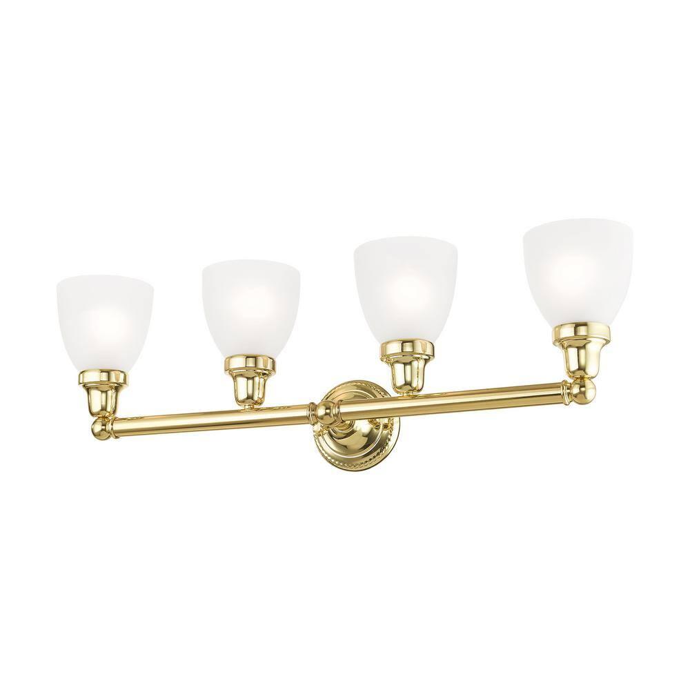 Livex Lighting Classic 4 - Light Vanity in  Polished Brass