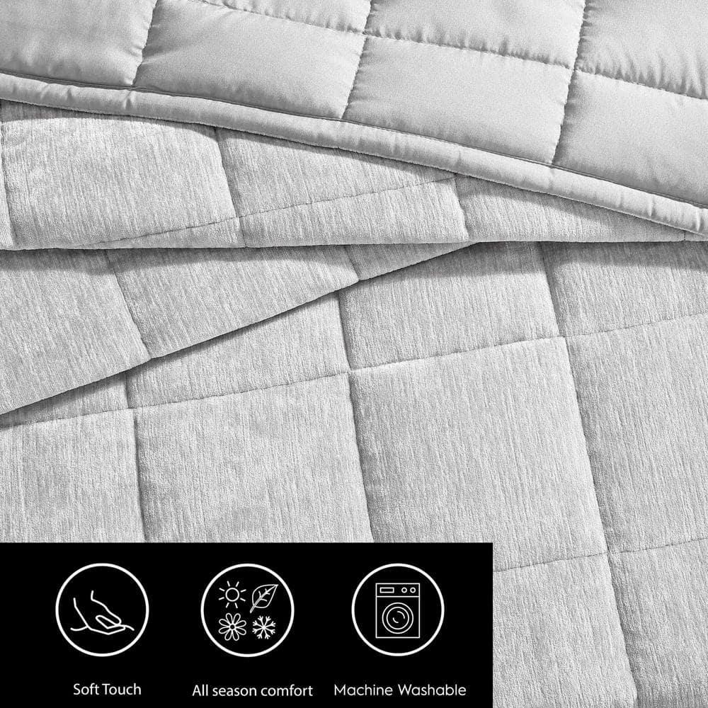 Vera Wang Vera Wang Chenille Box Solid Reversible Quilt Set