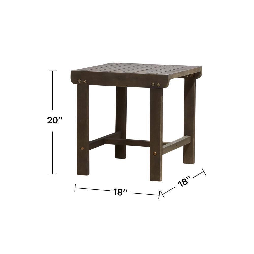 Renaissance-Inspired Outdoor Patio Wood Side Table - Timeless Elegance for Your Garden
