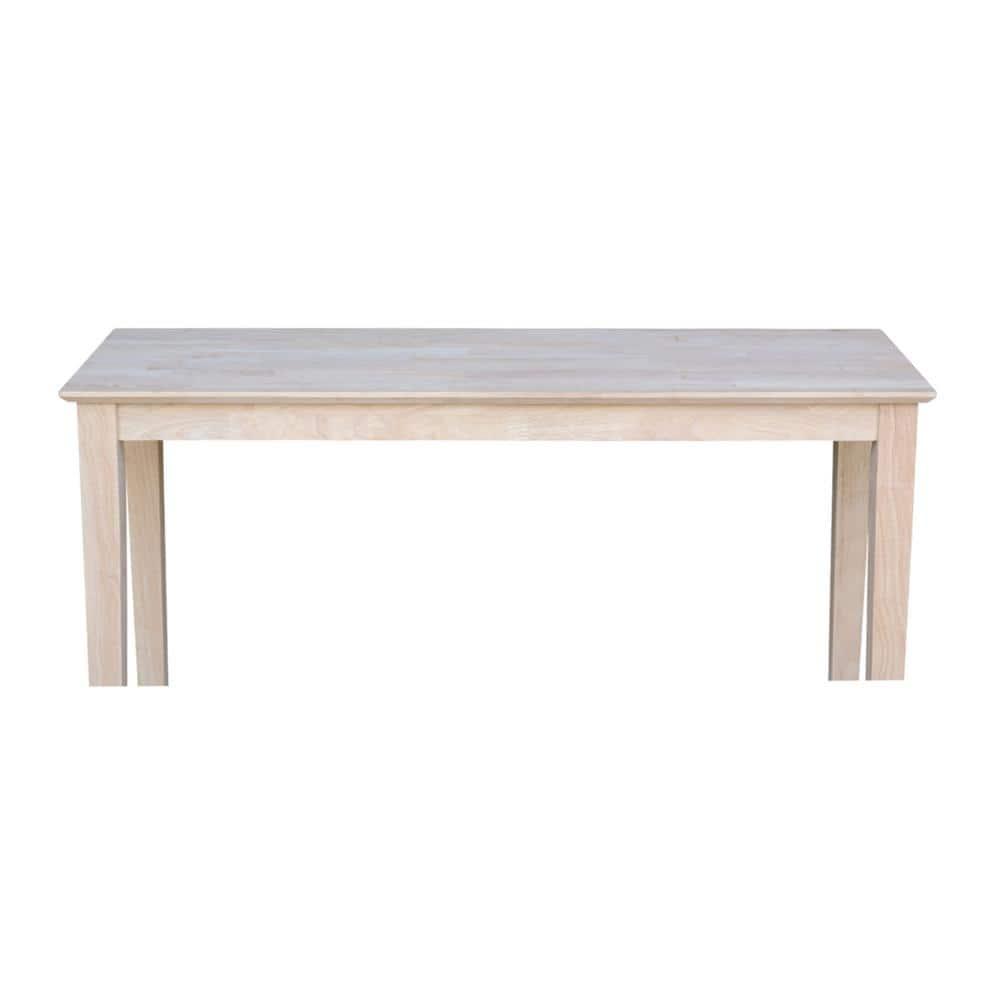 International Concepts 48" Shaker Table Unfinished: Hardwood Entryway Furniture, Spot Clean, No Warranty