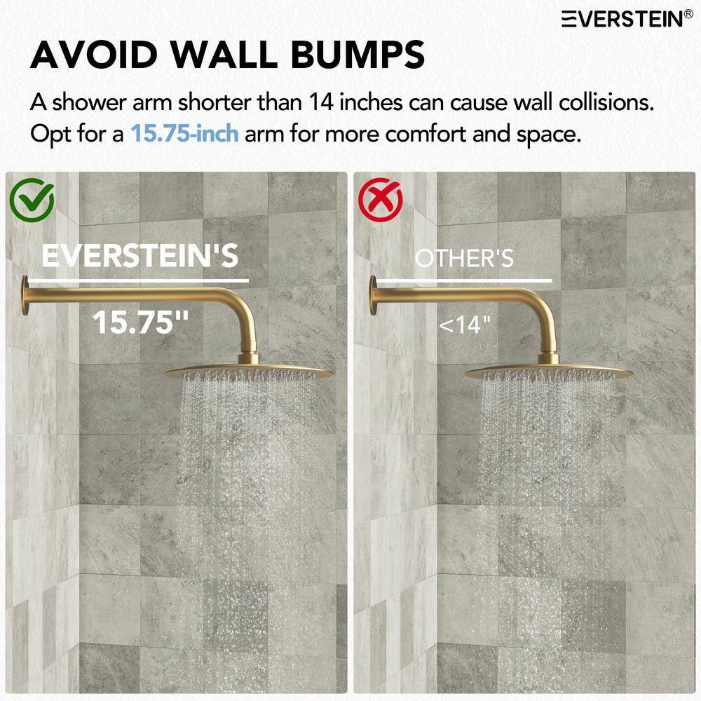 DualJetSpa 3-Function Round 10" & 6" Dual Shower Faucet System with Pressure Balancing Rough-In Valve