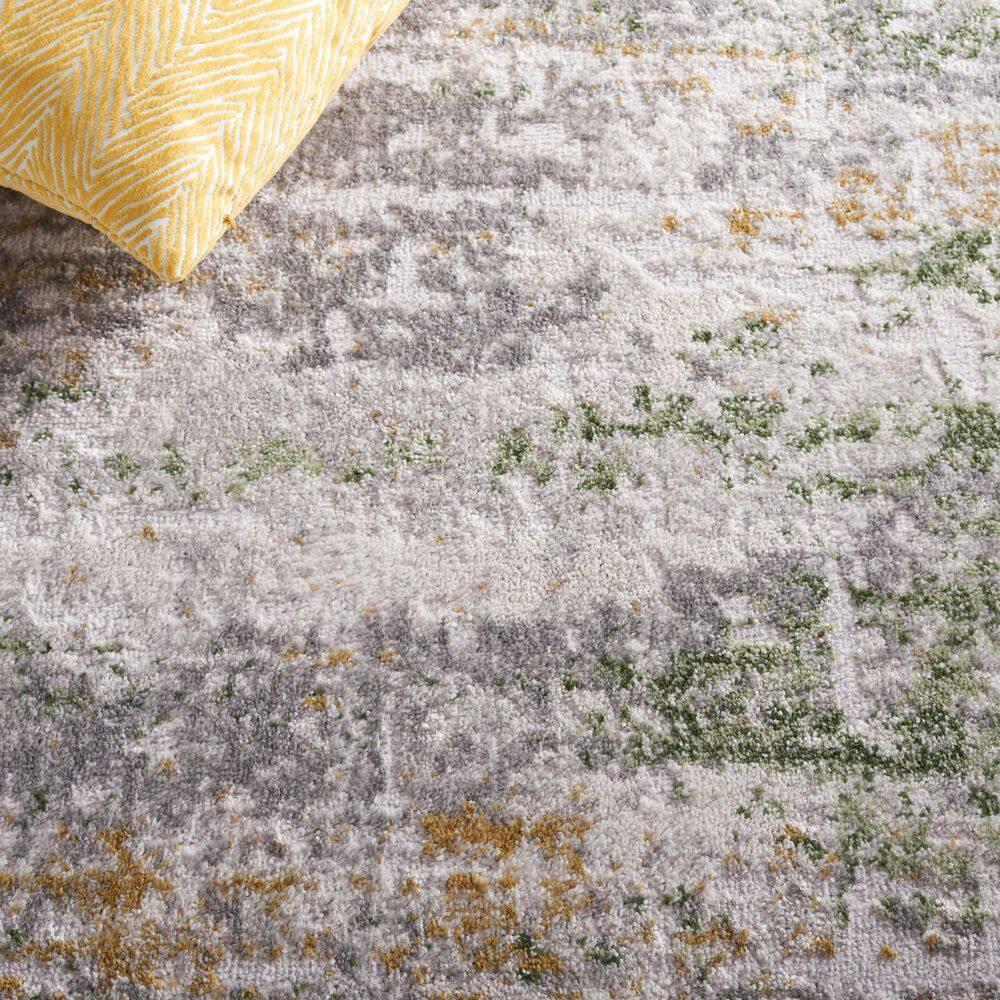 Palma PAM358 Power Loomed Indoor Accent Rug - 4'x6' - Grey/Green - Safavieh