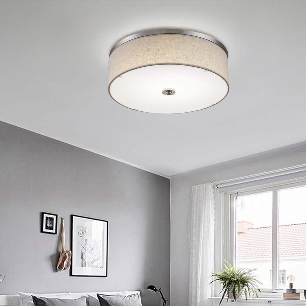 C Cattleya Dimmable 23W Selectable LED Flush Mount Ceiling Light - 15 in.