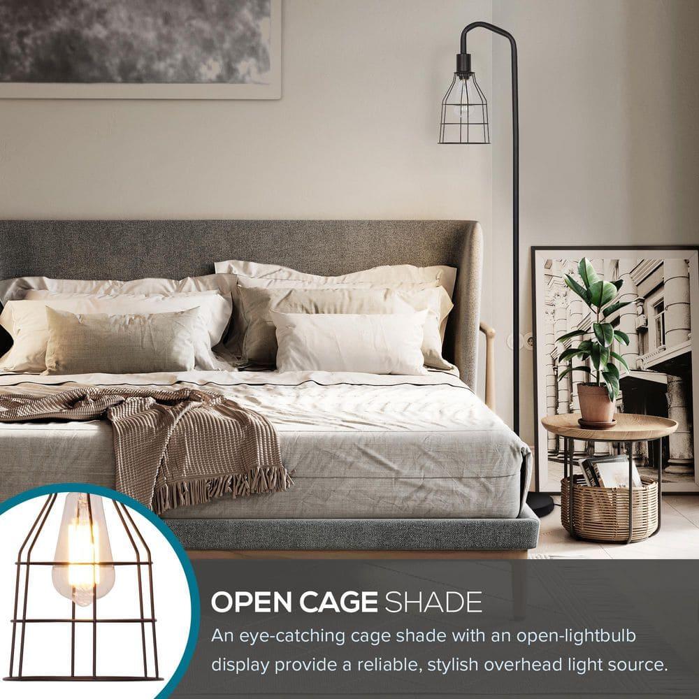 Catalina Lighting 60'' Black Arched Floor Lamp