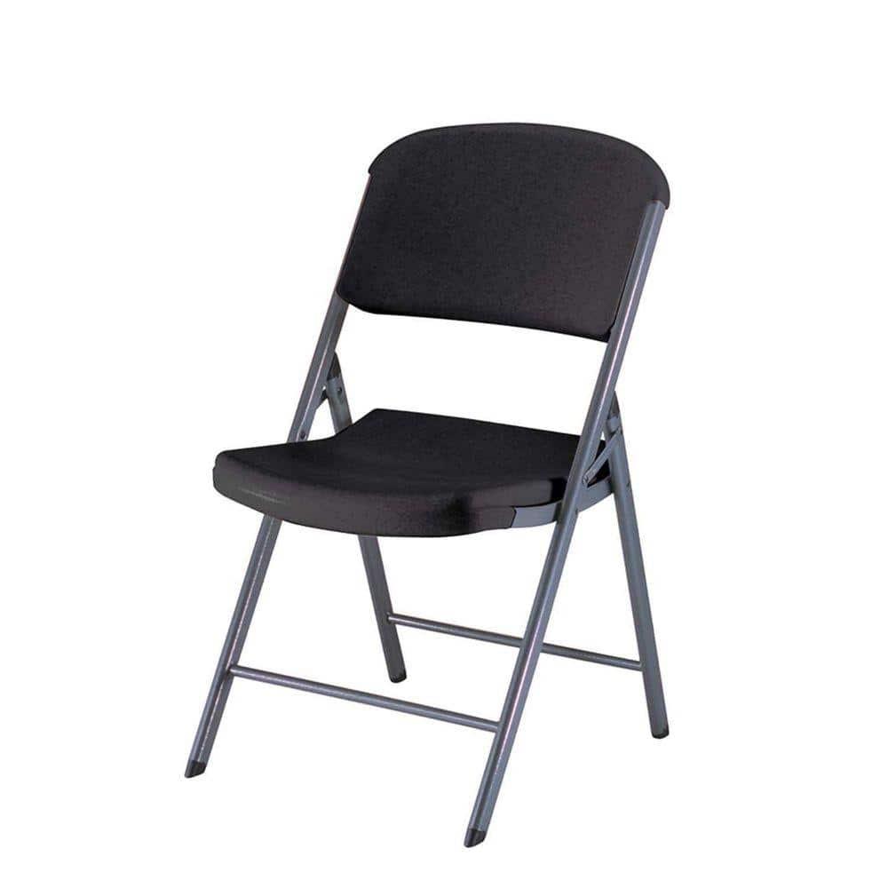 Lifetime Folding Chair, Indoor/Outdoor Commercial, Adult, Black, 4 Pack (80187)
