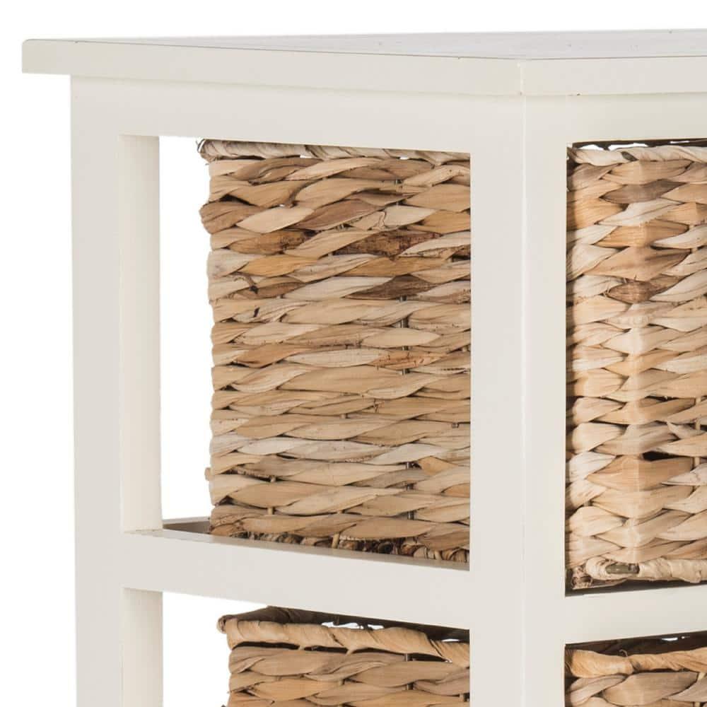 Dovecove White 5-Drawer Wicker Basket Storage Tower (Fully Assembled) | Wayfair