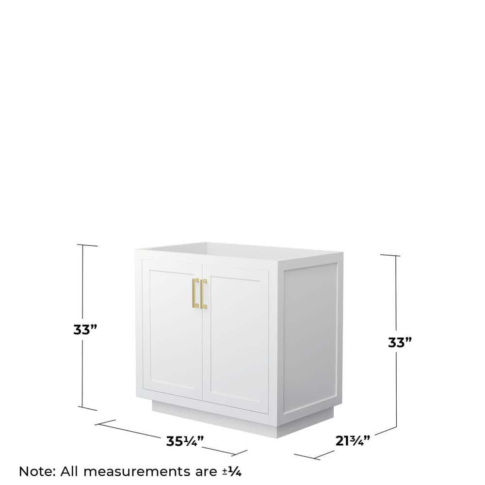 Wyndham Collection Miranda 35.25" Freestanding Single Bathroom Vanity Base Only
