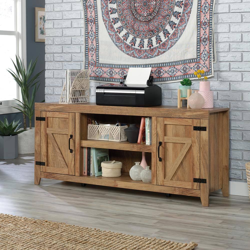 Sauder Select TV Stand/ Credenza for TV's up to 70", Sindoori Mango Finish