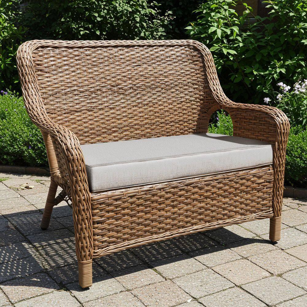 Classic Accessories Montlake FadeSafe Water-Repellent 48 x 18 x 3 Inch Outdoor Bench Cushion, Heather Grey