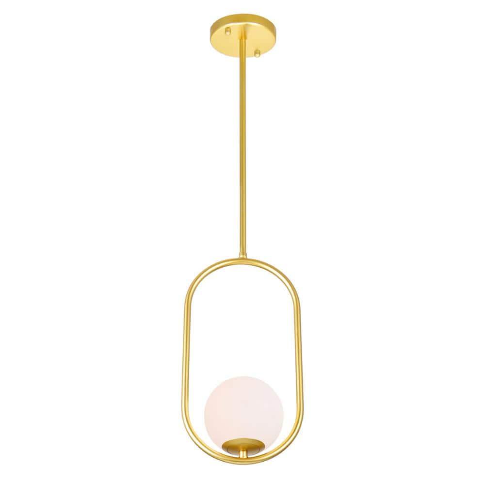 CWI Lighting Celeste 1 Light Contemporary Metal Mini Pendant in Gold