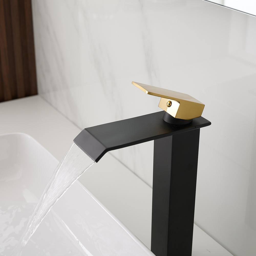 VIBRANTBATH 6009H-GBK Vessel Sink Faucet Single-handle Bathroom Faucet with Drain Assembly