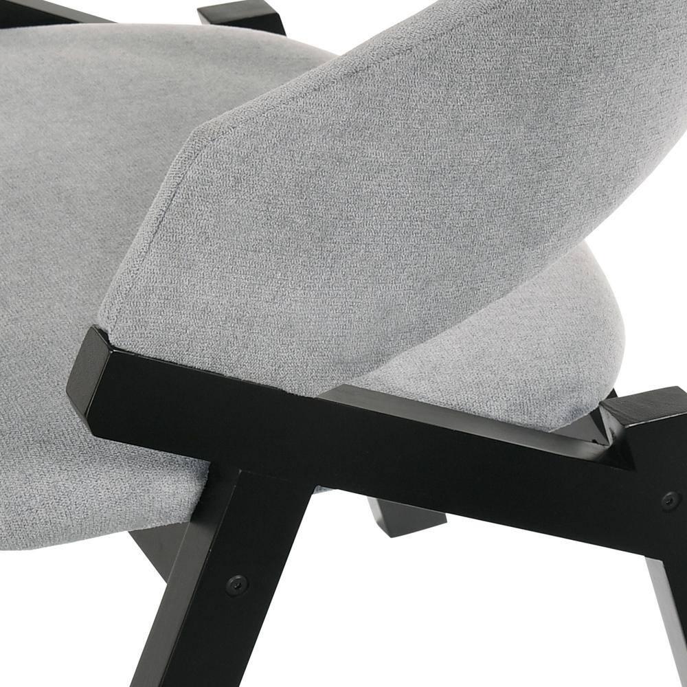 Armen Living Talulah 19" Wood Dining Side Chairs in Gray/Black (Set of 2)