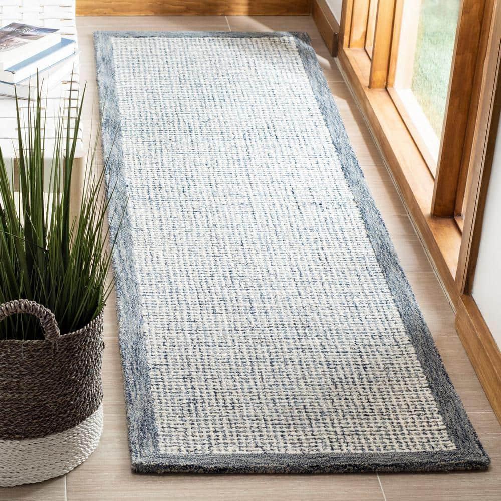 Abstract ABT220 Handmade Indoor Accent Rug - Navy/Ivory - 2'-3"x4' - Safavieh