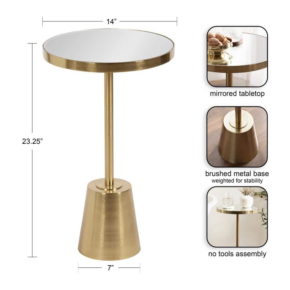 Kate and Laurel Tira Round Side Table