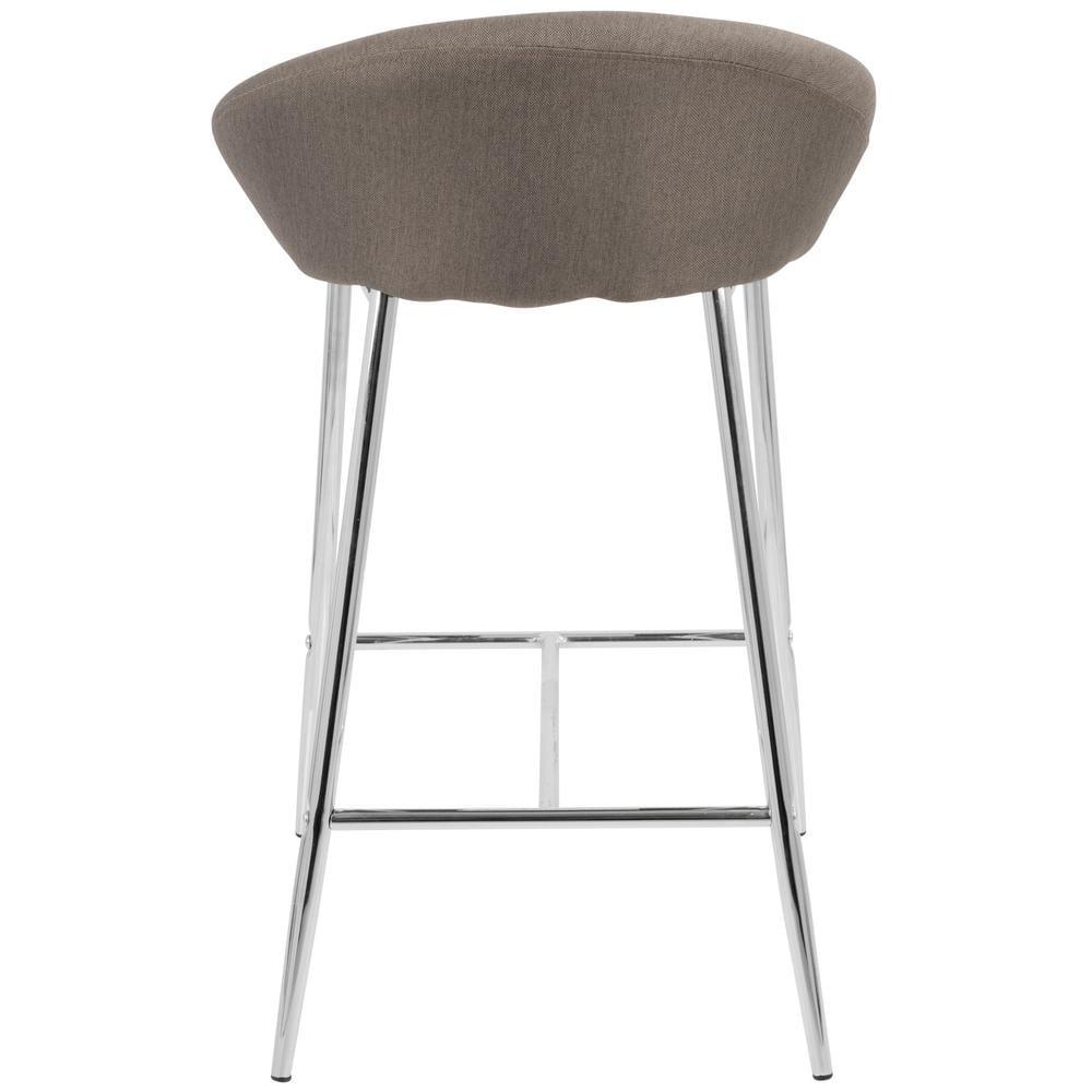 Wenty Glam Upholstered Counter Stool with Metal Frame (Set of 2)