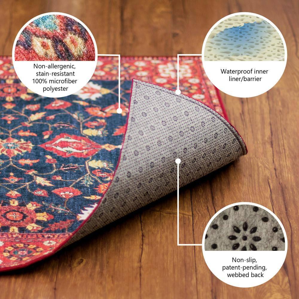 My Magic Carpet Flatweave Washable Oriental Indoor / Outdoor Rug