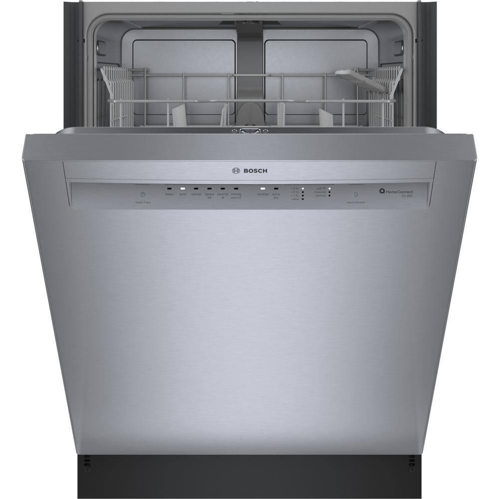 Bosch 800 Series 24" Front Control Built-In Dishwasher with Hybrid Tub SHE3AEM5N