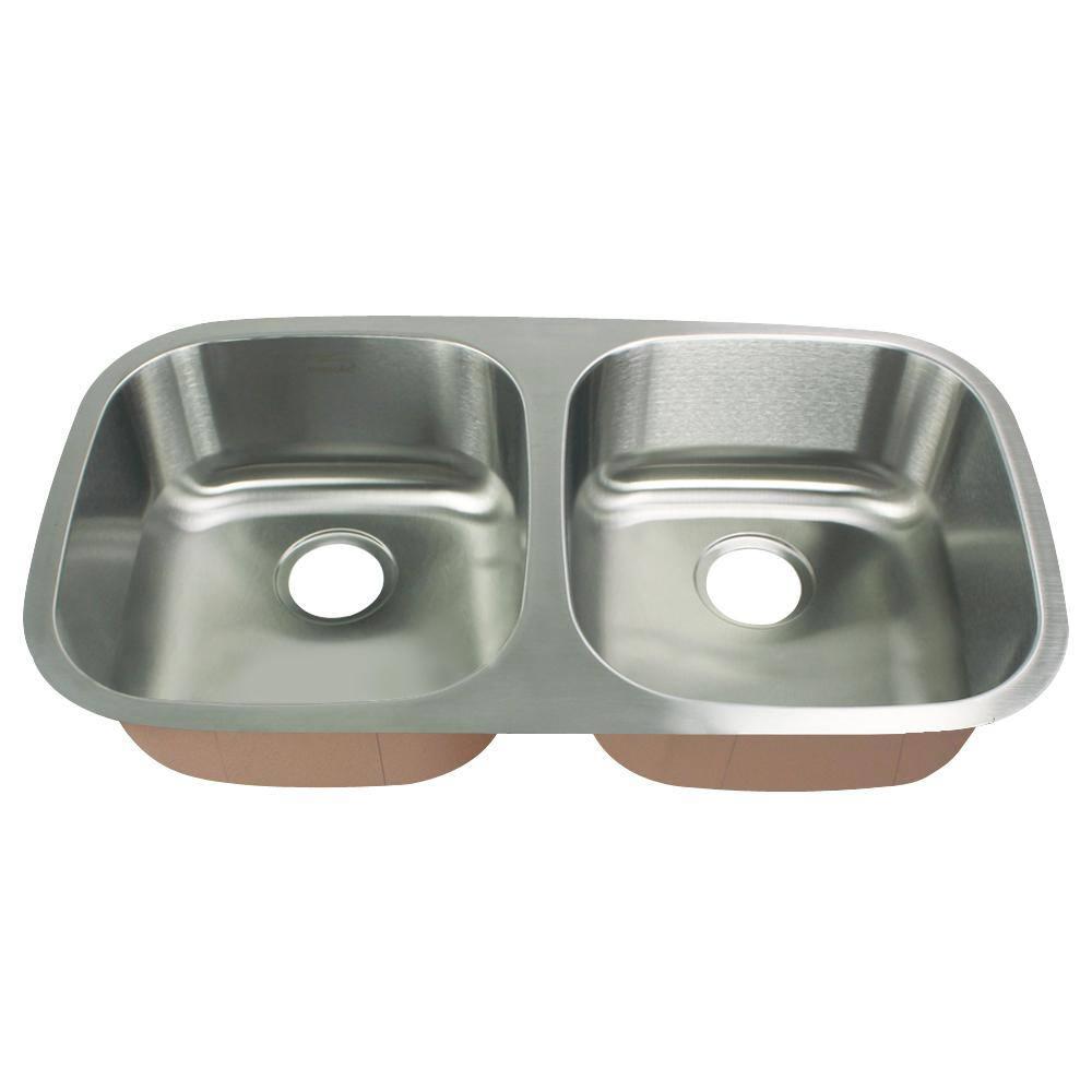Classic 32'' L Undermount Double Bowl Stainless Steel Kitchen Sink