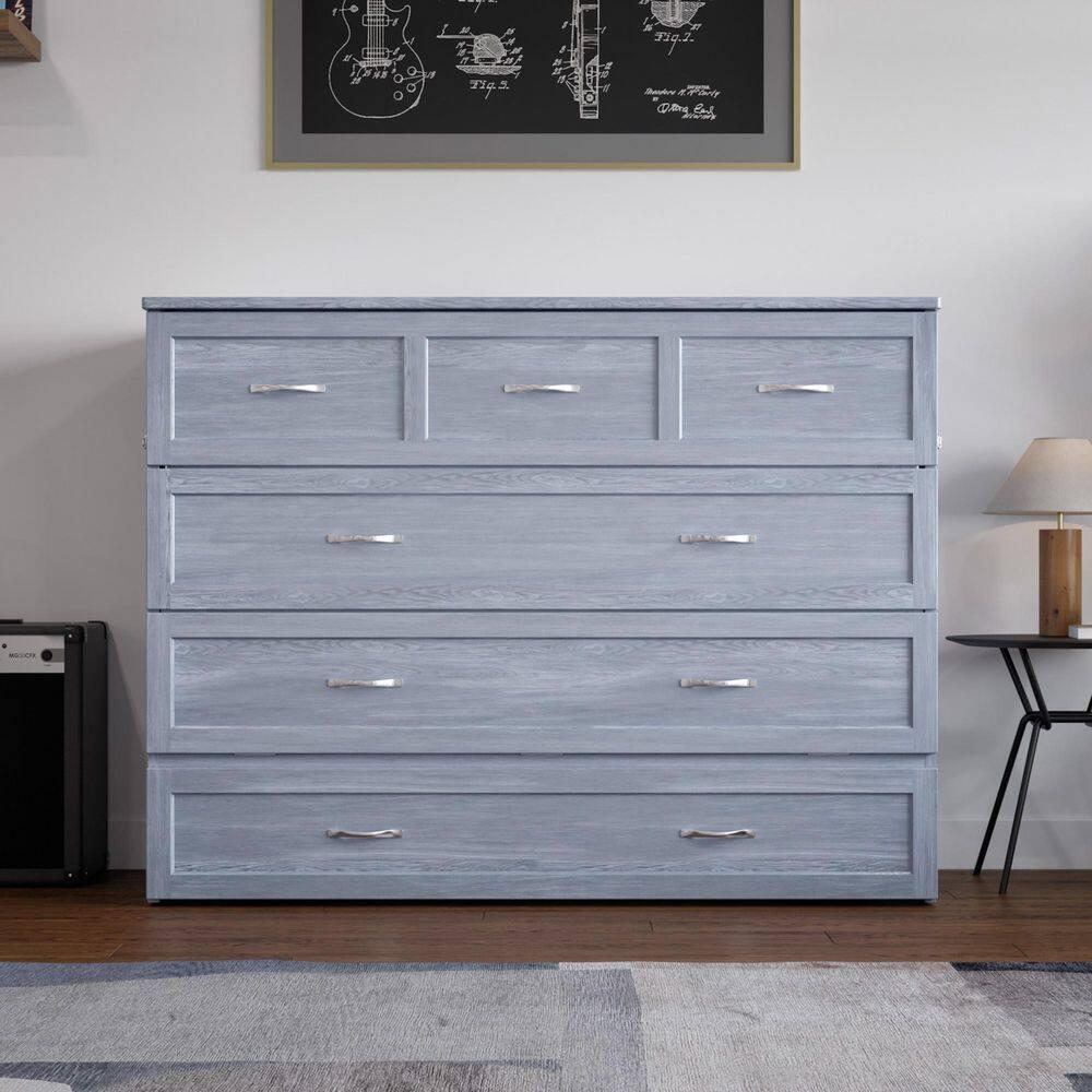 AFI Northfield Driftwood Full Solid Wood Murphy Bed Chest