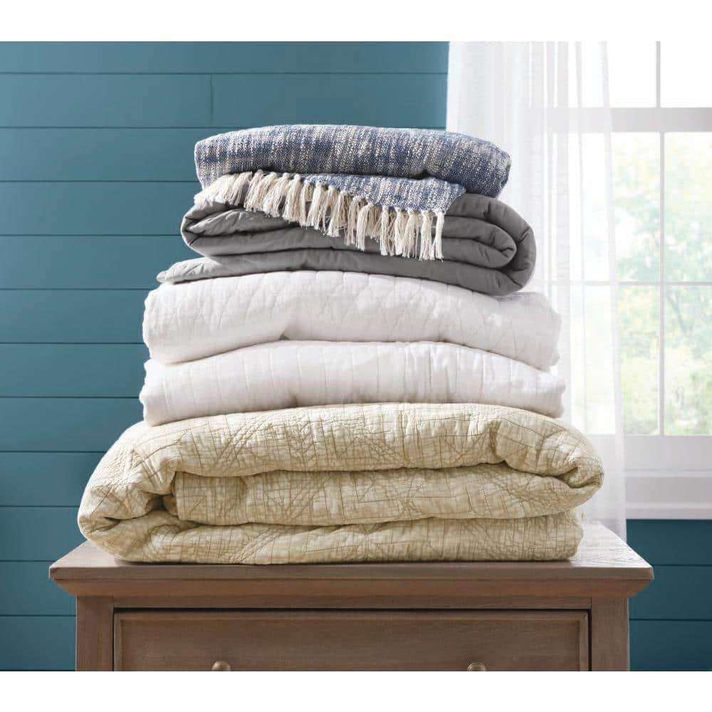 Handmade Solid 100% Cotton Woven Throw Blanket