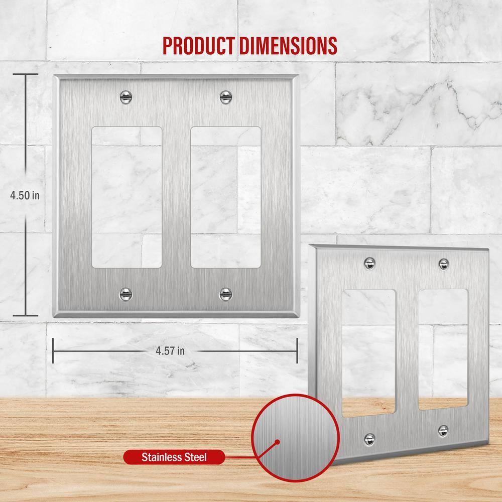 2 - Gang Rocker Standard Metal Wall Plate