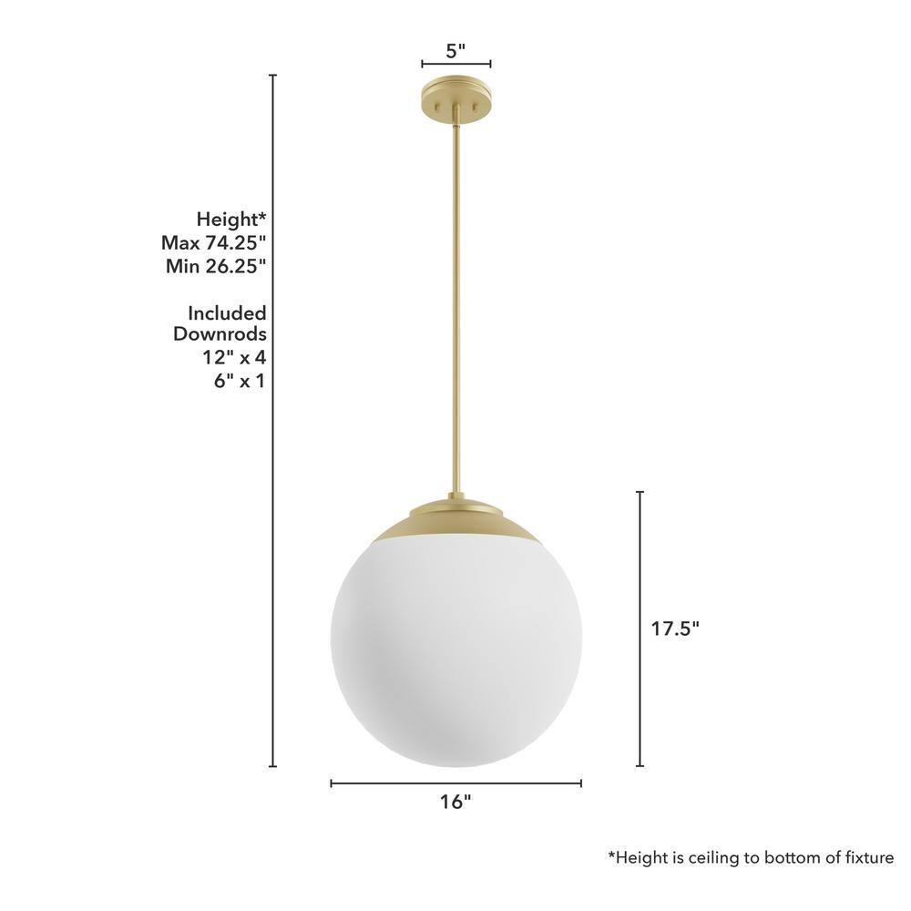 Hunter Fan Hepburn 1 - Light Sphere Globe Pendant