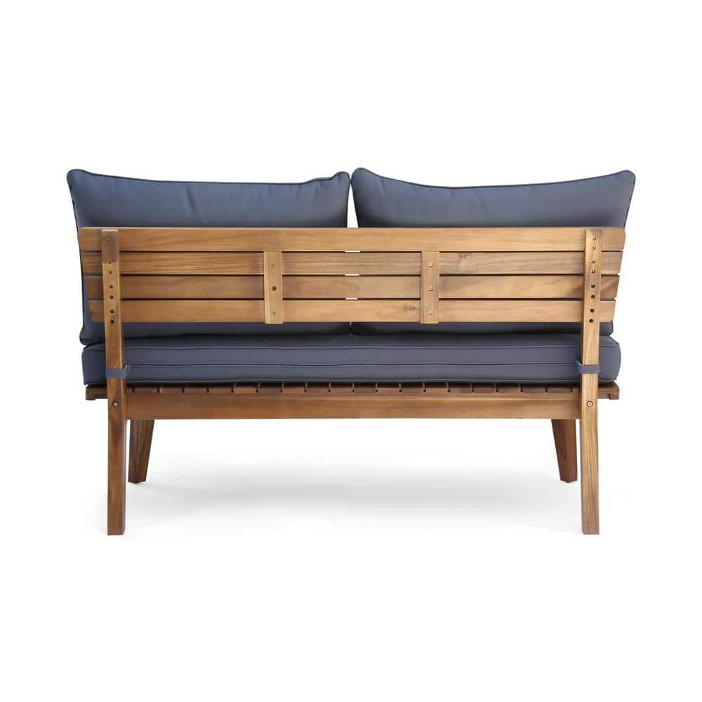 Noble House Balmoral Outdoor Loveseat Teak & Gray