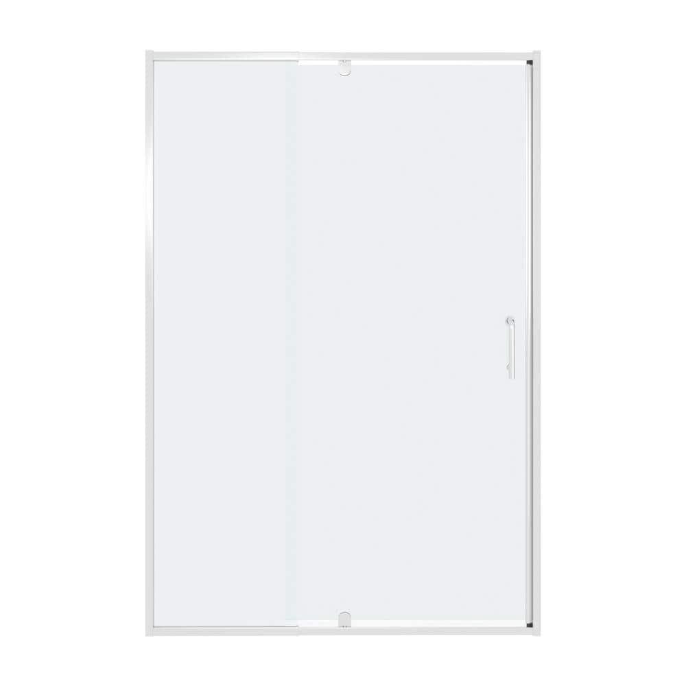 38-42" W x 71" H Piovt Swing Glass Shower Door,Pivot Semi-Frameless Glass Shower Door with 1/4"(6mm) Clear SGCC Tempered Glass,Chrome Finish Shower Doors,Reversible Installation
