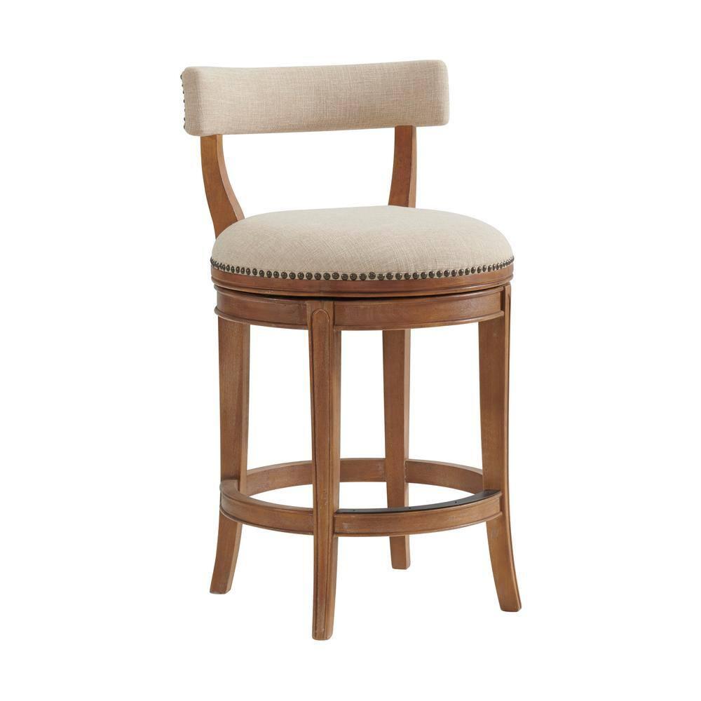 Hanover Solid Rubber Wood Swivel Counter And Bar Stool