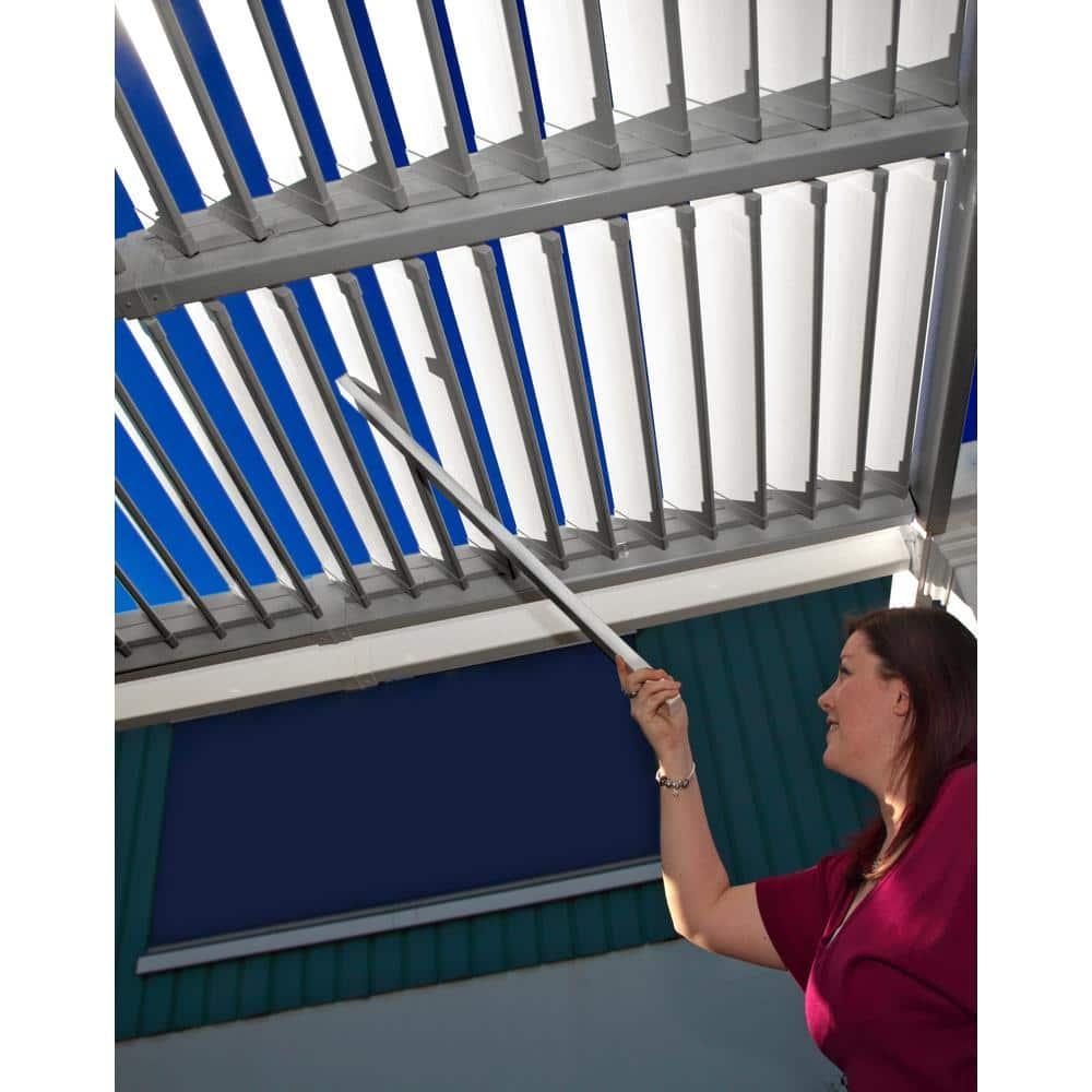 Avalon 10 ft. x 10 ft. White Vinyl Louvered Pergola