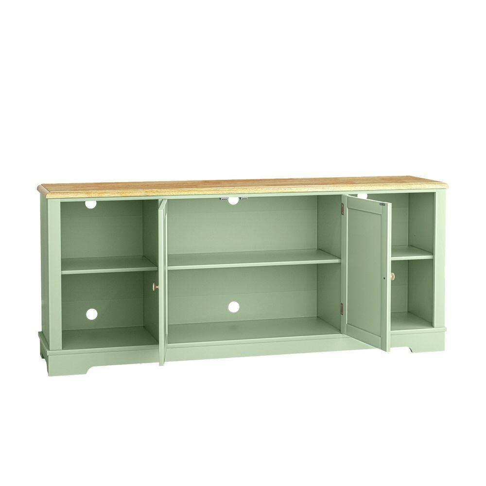 70" Farmhouse Style TV Stand for TVs up to 78" Green - Festivo