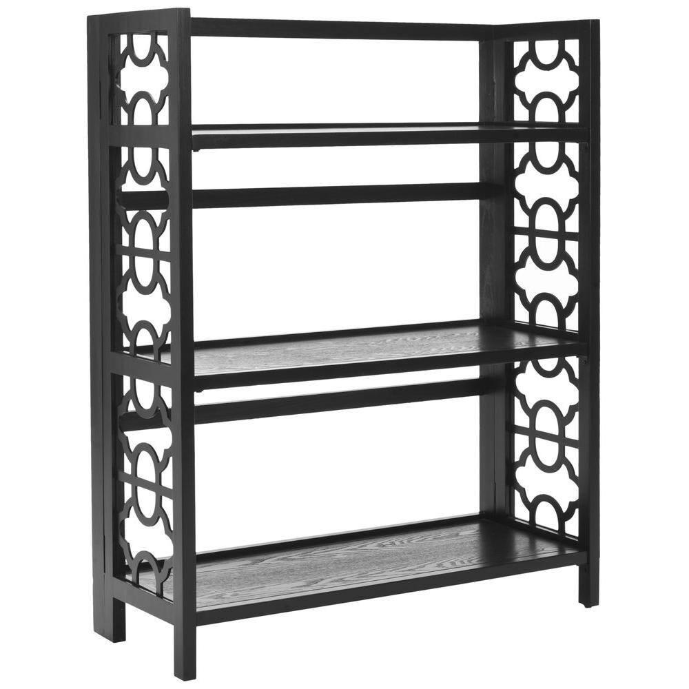 SAFAVIEH Natalie Geometric Rustic 3 Tier Low Bookcase (33.5 in. W x 13.4 in. D x 42.5 in. H)