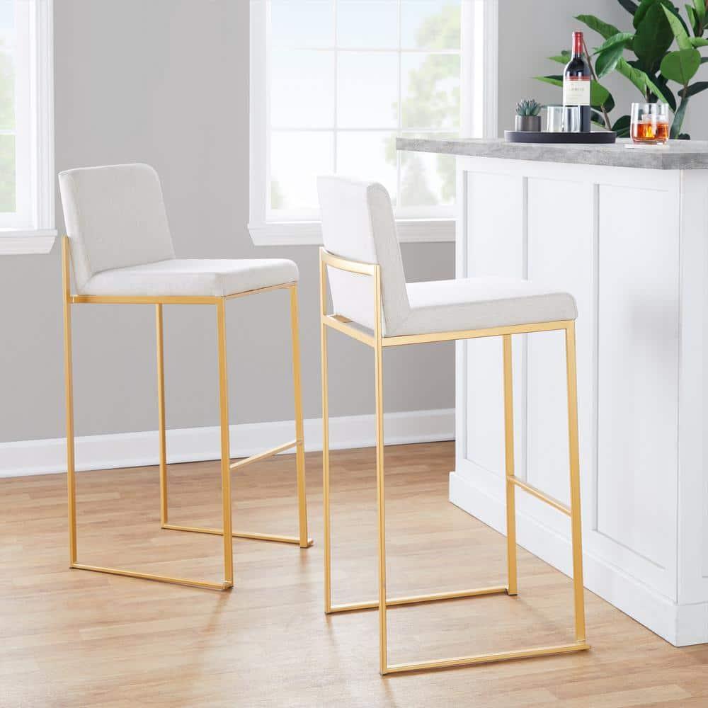Rego Upholstered Counter Stool with Metal Frame