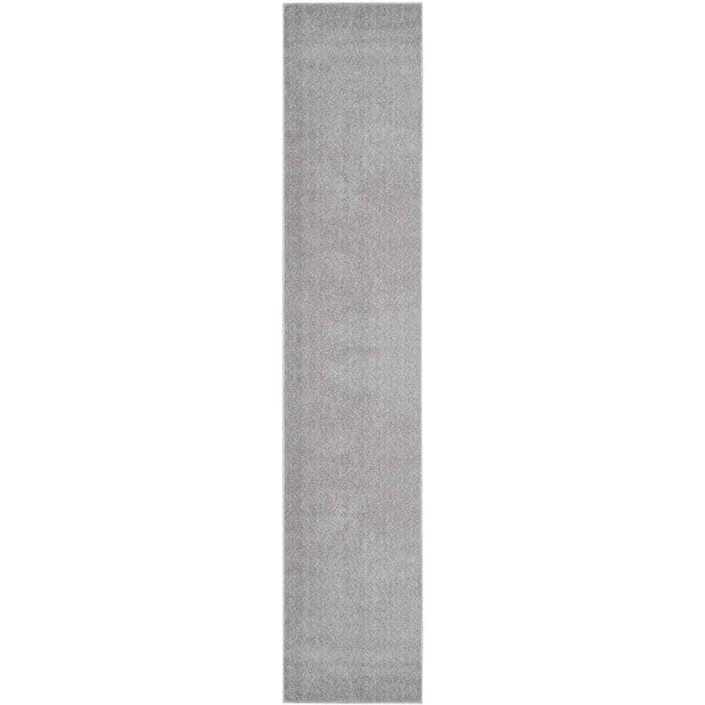 Nourison Essentials Indoor/Outdoor Silver Grey 2'2" x 20 Area Rug, (2x20)