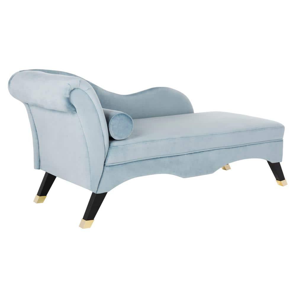 Caiden Chaise - FOX6284 - Slate Blue/Black - Safavieh