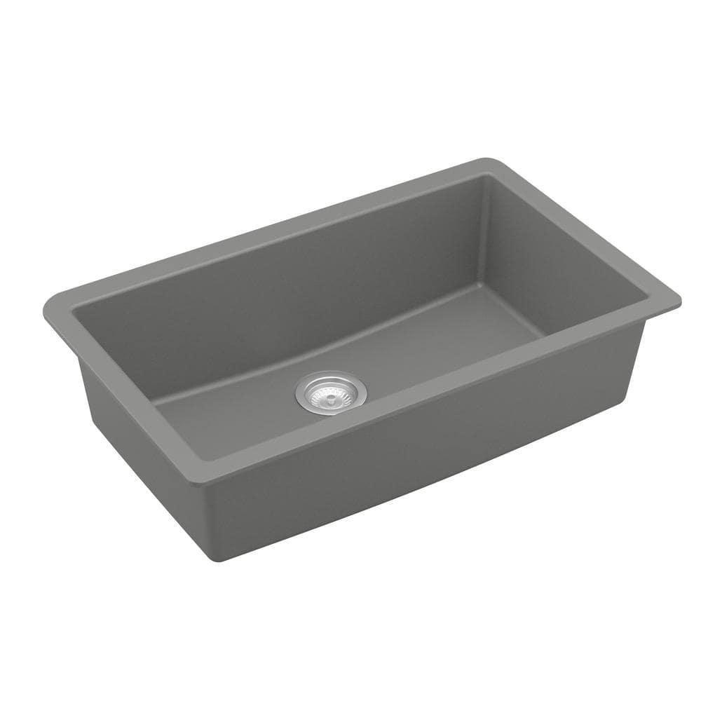 Karran Quartz 32-1/4'' X 19-1/4'' Large Single Bowl Undermount Kitchen Sink